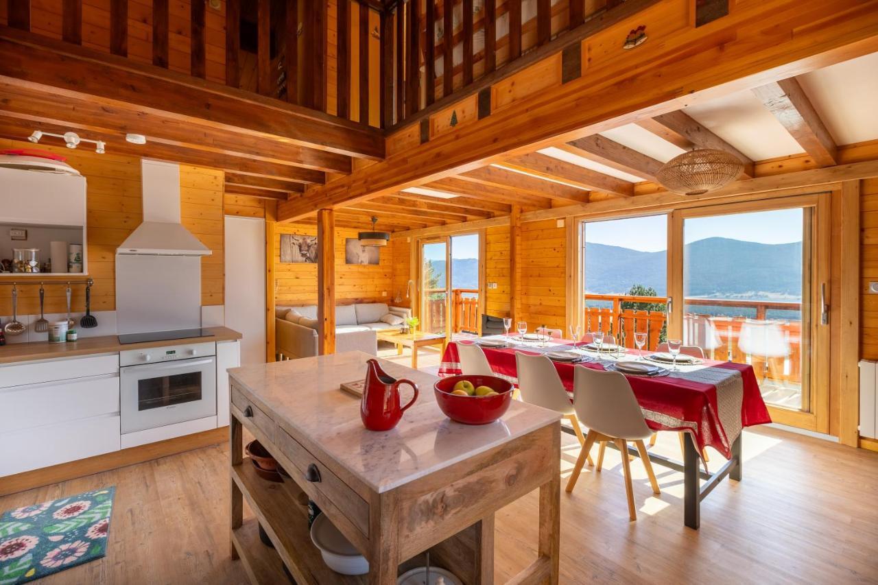 Chalet Les Tilleuls - Jolie Vue Montagne Et Lac Les Angles  Εξωτερικό φωτογραφία